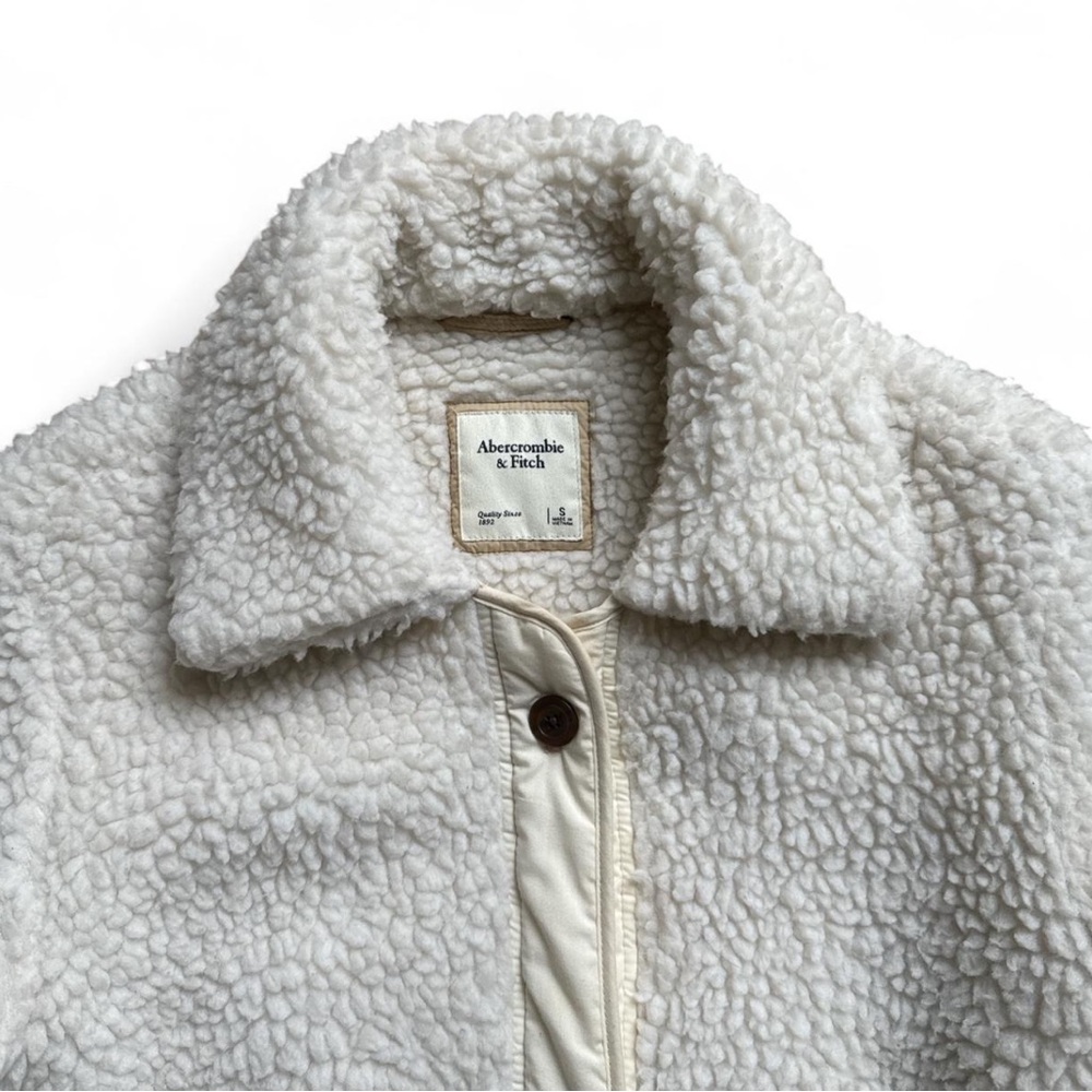 Abercrombie & Fitch Cream Textured Jacket